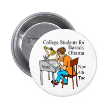 COLLEGE STUDENTS FOR OBAMA GIANT BUTTON