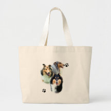 Collie Trio Canvas Bags