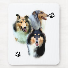 Collie Trio Mouse Mat