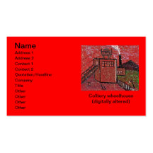 Colliery wheelhouse (digitally altered) Business C Business Card
