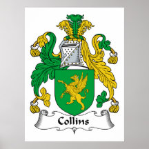 Collins Family Crest Posters