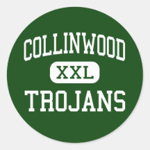 Collinwood - Trojans - High - Collinwood Tennessee Round Sticker