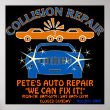 Collision Auto Repair Business Poster