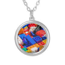 Coloful Toy Brick Pile Necklace