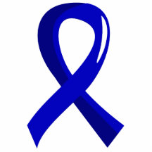 Colon Cancer Blue Ribbon 3 Acrylic Cut Out