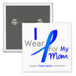 Colon Cancer I Wear Blue For My Mum Pins