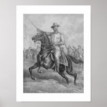 Colonel Roosevelt Leading Troops Poster
