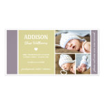 COLOR BLOCK | BABY BIRTH ANNOUNCEMENT PERSONALIZED PHOTO CARD