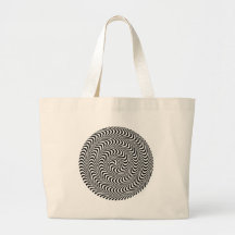 Colorable Optical Block Spiral Canvas Bags