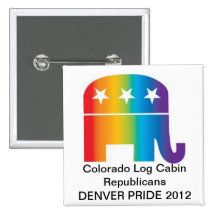 Colorado Log Cabin Republicans DENVER PRIDE 2012 Button