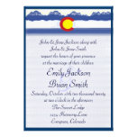 Colorado mountain flag custom wedding invitations