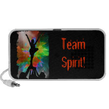 Colorburst Background with Cheerleraders Mini Speakers