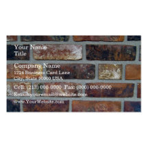 Colored Brick Wall Background Detail Business Card Templates