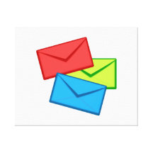 Colored Envelopes Canvas Prints