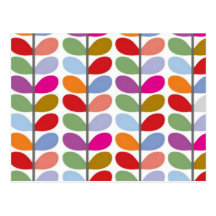 Colored Leaf Art Post Card