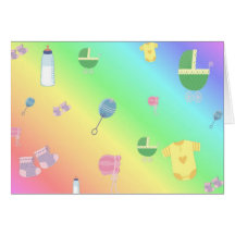 Colorful Baby Toys Greeting Cards