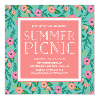 summer picnic invitations