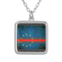 Colorful Contrast Cape Verdian Flag Personalized Necklace