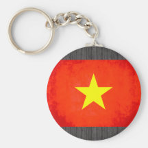 Colorful Contrast VietnameseFlag Keychain