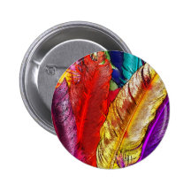 COLORFUL FEATHERS Button