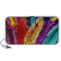COLORFUL FEATHERS Doodle Speaker
