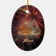 Colorful Fireworks Sparkles Ornaments