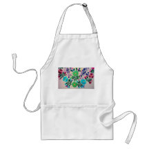 Colorful Flowers Pattern Apron