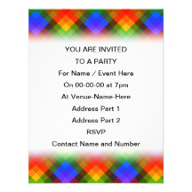 Colorful Geometric Pattern. Custom Invites