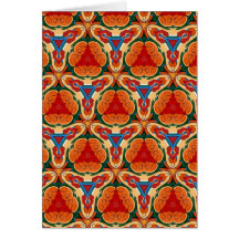 Colorful multicolor repeat patterns card
