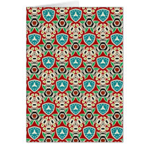 Colorful multicolor repeat patterns cards