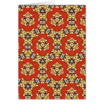 Colorful multicolor repeat patterns greeting card