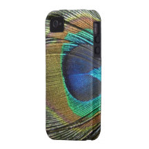 COLORFUL PEACOCK FEATHER iPhone 4 CASES