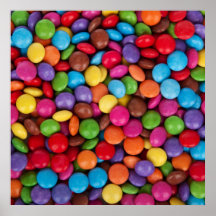 Colorful rainbow candy sweets posters