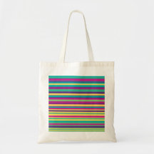 Colorful Stripe Pattern Tote Bags