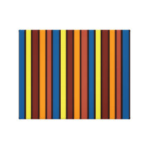 Colorful Striped Wrapped Canvas Canvas Prints