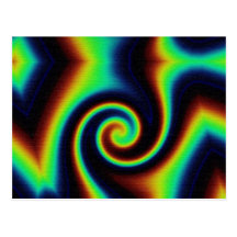 Colorful Swirl Postcard