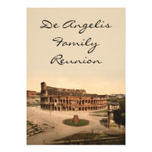 Colosseum and Meta Sudans, Rome, Italy Personalized Invitation