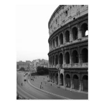 Colosseum and Road Postcards