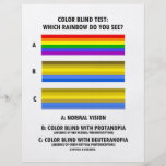 Colour Blind Test (Colours Of Rainbow Vision Test) Full Colour Flyer