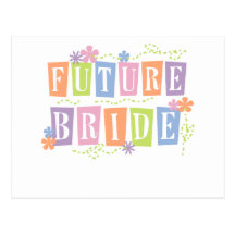Colour Blocks Future Bride Tshirts and Gifts Post Cards