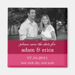 Colour Blocks Save The Date Magnet - Pink