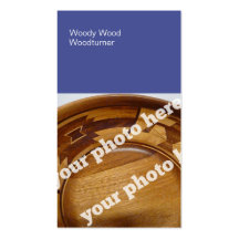 Colour Blocks Woodturning Custom Photo BusinessCar Business Card Template