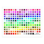 Colour Chart Reference Tool Postcards