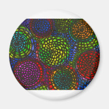 Colour circles refrigerator magnet