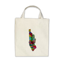 Colour Coded Manhattan NYC Tshirts, Hoodies Canvas Bags