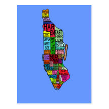 Colour Coded Manhattan NYC Tshirts, Hoodies Postcards