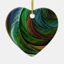 Colour Glory Abstract Art Heart Ornament
