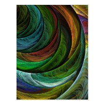 Colour Glory Abstract Art Postcard