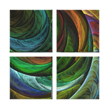 Colour Glory Abstract Art Quad Canvas Print