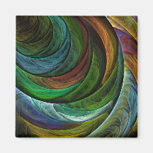 Colour Glory Abstract Art Square Magnet